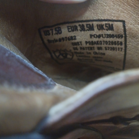 Ariat Brown Leather Slip-On Mules Size 7.5 - Picture 2 of 10